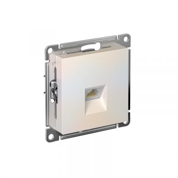 Розетка компьютерная AtlasDesign RJ45 кат.5E механизм жемчуж. SE ATN000483 ТехноИмпульс