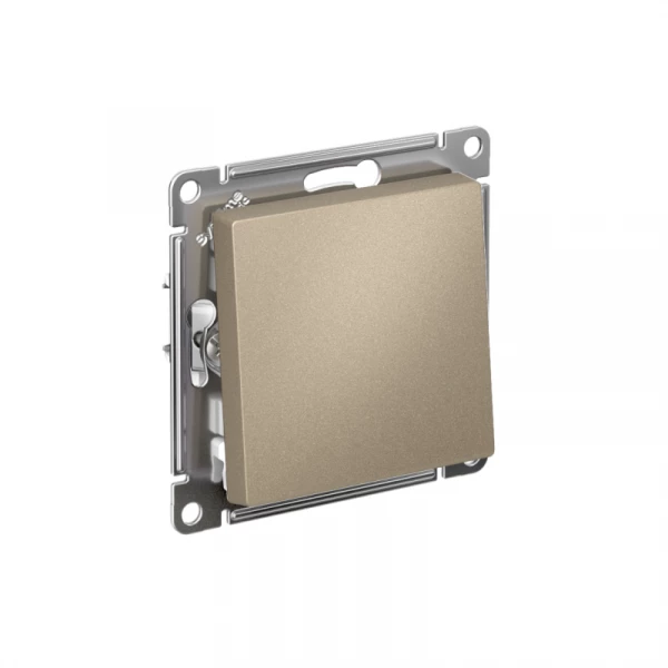 Выключатель 1-кл. СП AtlasDesign 10А IP20 (сх. 1) 10AX с самовозвратом механизм шампань SE ATN000515 ТехноИмпульс