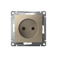 Розетка 1-м СП AtlasDesign 16А IP20 без заземл. без защ. шторок механизм шампань SE ATN000541 ТехноИмпульс