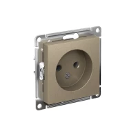 Розетка 1-м СП AtlasDesign 16А IP20 без заземл. без защ. шторок механизм шампань SE ATN000541 ТехноИмпульс