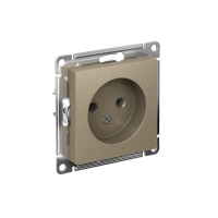 Розетка 1-м СП AtlasDesign 16А IP20 без заземл. без защ. шторок механизм шампань SE ATN000541 ТехноИмпульс