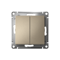 Переключатель проходной 2-кл. СП AtlasDesign 10А IP20 (сх. 6/2) 10AX механизм шампань SE ATN000565 ТехноИмпульс