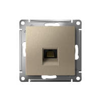 Розетка компьютерная AtlasDesign RJ45 кат.5E механизм шампань SE ATN000583 ТехноИмпульс