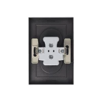 Розетка 2-м СП AtlasDesign 16А IP20 без заземл. в сборе мокко SE ATN000620 ТехноИмпульс