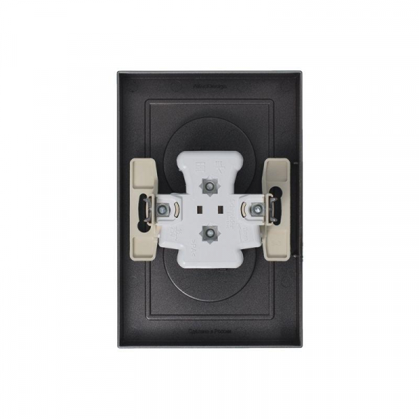 Розетка 2-м СП AtlasDesign 16А IP20 без заземл. в сборе мокко SE ATN000620 ТехноИмпульс