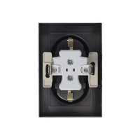 Розетка 2-м СП AtlasDesign 16А IP20 с заземл. в сборе мокко SE ATN000624 ТехноИмпульс