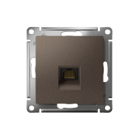 Розетка компьютерная AtlasDesign RJ45 кат.5E механизм мокко SE ATN000683 ТехноИмпульс