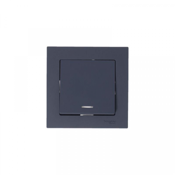 Выключатель 1-кл. СП AtlasDesign 10А IP20 (сх. 1а) 10AX с подсветкой механизм грифель SE ATN000713 ТехноИмпульс