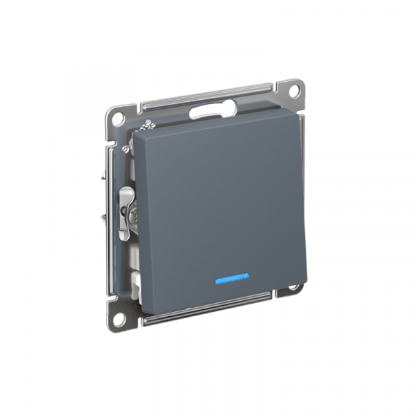 Выключатель 1-кл. СП AtlasDesign 10А IP20 (сх. 1а) 10AX с подсветкой механизм грифель SE ATN000713 ТехноИмпульс