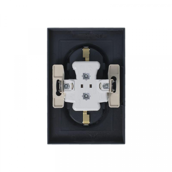 Розетка 2-м СП AtlasDesign 16А IP20 с заземл. в сборе грифель SE ATN000724 ТехноИмпульс