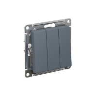 Выключатель 3-кл. СП AtlasDesign 10А IP20 (сх. 1+1+1) 10AX механизм грифель SE ATN000731 ТехноИмпульс