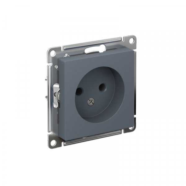 Розетка 1-м СП AtlasDesign 16А IP20 без заземл. без защ. шторок механизм грифель SE ATN000741 ТехноИмпульс