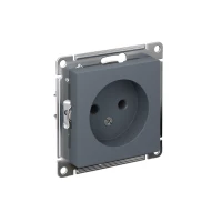 Розетка 1-м СП AtlasDesign 16А IP20 без заземл. без защ. шторок механизм грифель SE ATN000741 ТехноИмпульс