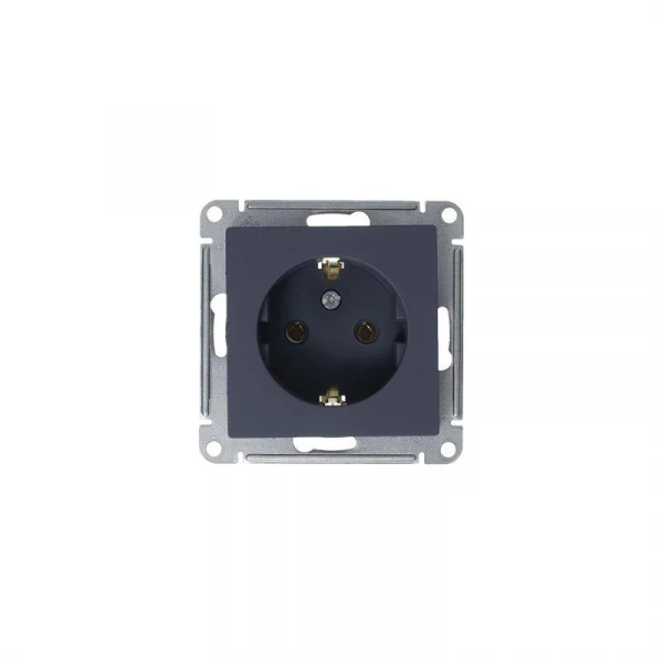 Розетка 1-м СП AtlasDesign 16А IP20 с заземл. механизм грифель SE ATN000743 ТехноИмпульс