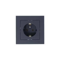 Розетка 1-м СП AtlasDesign 16А IP20 с заземл. механизм грифель SE ATN000743 ТехноИмпульс
