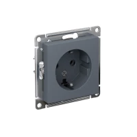 Розетка 1-м СП AtlasDesign 16А IP20 с заземл. механизм грифель SE ATN000743 ТехноИмпульс