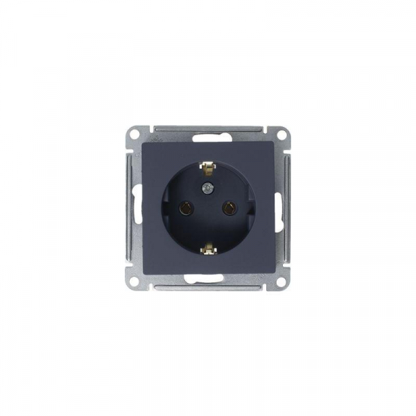Розетка 1-м СП AtlasDesign 16А IP20 с заземл. механизм грифель SE ATN000743 ТехноИмпульс