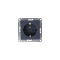 Розетка 1-м СП AtlasDesign 16А IP20 с заземл. механизм грифель SE ATN000743 ТехноИмпульс