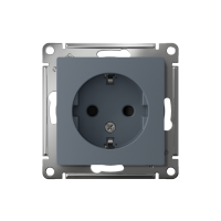 Розетка 1-м СП AtlasDesign 16А IP20 с заземл. защ. шторки механизм грифель SE ATN000745 ТехноИмпульс