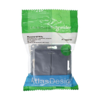 Выключатель 2-кл. СП AtlasDesign 10А IP20 (сх. 5а) 10AX с подсветкой механизм грифель SE ATN000753 ТехноИмпульс
