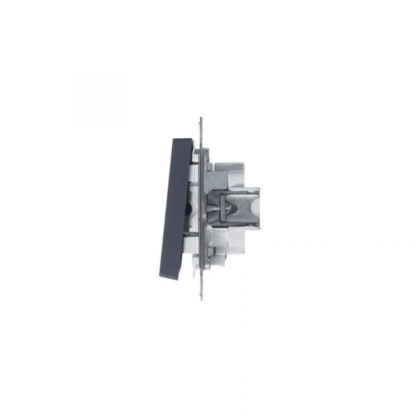 Выключатель 2-кл. СП AtlasDesign 10А IP20 (сх. 5а) 10AX с подсветкой механизм грифель SE ATN000753 ТехноИмпульс