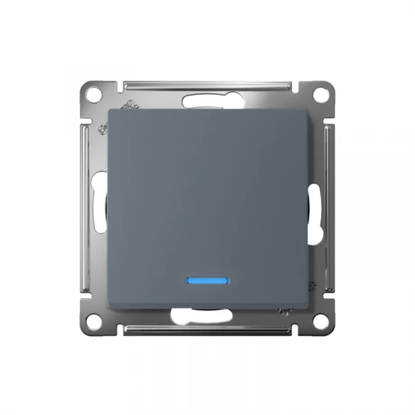 Переключатель проходной 1-кл. СП AtlasDesign 10А IP20 (сх. 6а) 10AX с подсветкой механизм грифель SE ATN000763 ТехноИмпульс