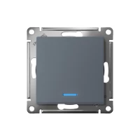 Переключатель проходной 1-кл. СП AtlasDesign 10А IP20 (сх. 6а) 10AX с подсветкой механизм грифель SE ATN000763 ТехноИмпульс