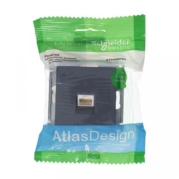 Розетка компьютерная AtlasDesign RJ45 кат.5E механизм грифель SE ATN000783 ТехноИмпульс