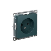 Розетка 1-м СП AtlasDesign 16А IP20 без заземл. без защ. шторок механизм изумруд SE ATN000841 ТехноИмпульс