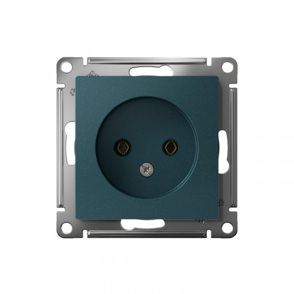 Розетка 1-м СП AtlasDesign 16А IP20 без заземл. без защ. шторок механизм изумруд SE ATN000841 ТехноИмпульс