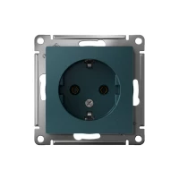 Розетка 1-м СП AtlasDesign 16А IP20 с заземл. механизм изумруд SE ATN000843 ТехноИмпульс