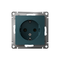 Розетка 1-м СП AtlasDesign 16А IP20 с заземл. механизм изумруд SE ATN000843 ТехноИмпульс