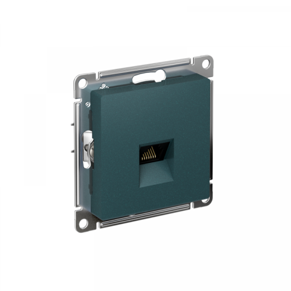 Розетка компьютерная AtlasDesign RJ45 кат.5E механизм изумруд SE ATN000883 ТехноИмпульс
