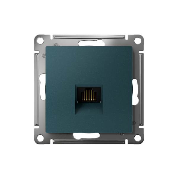 Розетка компьютерная AtlasDesign RJ45 кат.5E механизм изумруд SE ATN000883 ТехноИмпульс