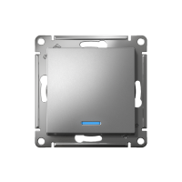 Выключатель 1-кл. СП AtlasDesign 10А IP20 (сх. 1а) 10AX с подсветкой механизм сталь SE ATN000913 ТехноИмпульс