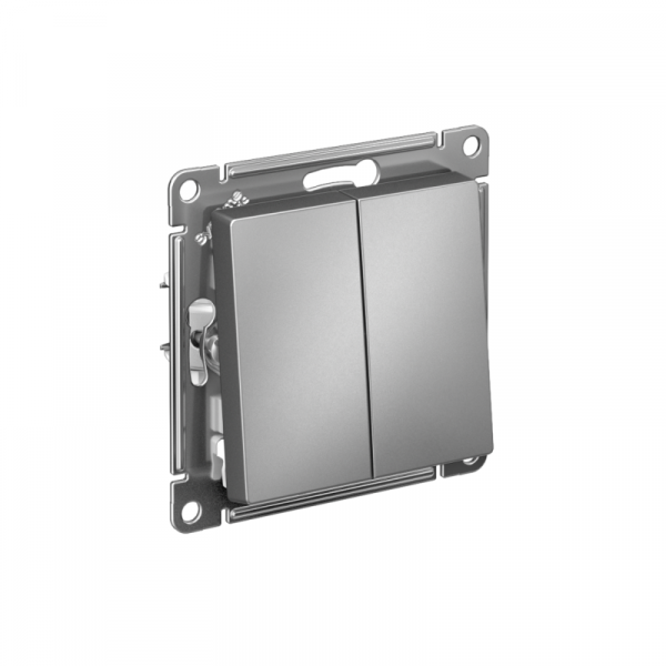 Выключатель 2-кл. СП AtlasDesign 10А IP20 (сх. 5) 10AX механизм сталь SE ATN000951 ТехноИмпульс