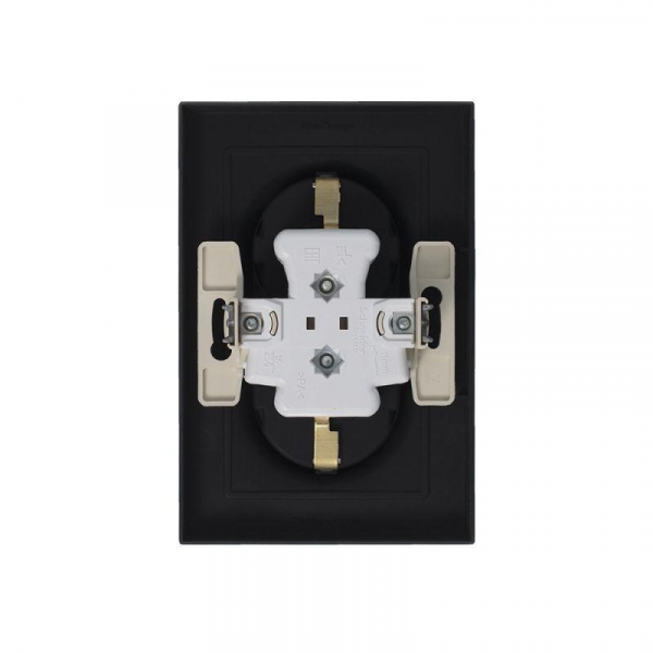 Розетка 2-м СП AtlasDesign 16А IP20 с заземл. в сборе карбон SE ATN001024 ТехноИмпульс