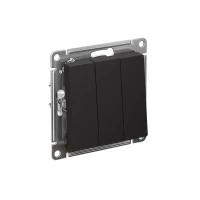 Выключатель 3-кл. СП AtlasDesign 10А IP20 (сх. 1+1+1) 10AX механизм карбон SE ATN001031 ТехноИмпульс
