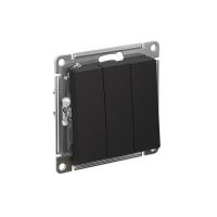 Выключатель 3-кл. СП AtlasDesign 10А IP20 (сх. 1+1+1) 10AX механизм карбон SE ATN001031 ТехноИмпульс