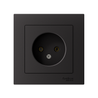 Розетка 1-м СП AtlasDesign 16А IP20 без заземл. в сборе карбон SE ATN001040 ТехноИмпульс