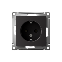 Розетка 1-м СП AtlasDesign 16А IP20 с заземл. механизм карбон SE ATN001043 ТехноИмпульс