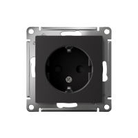 Розетка 1-м СП AtlasDesign 16А IP20 с заземл. защ. шторки механизм карбон SE ATN001045 ТехноИмпульс