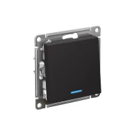 Переключатель проходной 1-кл. СП AtlasDesign 10А IP20 (сх. 6а) 10AX с подсветкой механизм карбон SE ATN001063 ТехноИмпульс