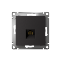 Розетка компьютерная 1-м AtlasDesign RJ45 кат.5E механизм карбон SE ATN001083 ТехноИмпульс