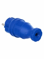 Вилка прямая ОМЕГА ВБп3-1-0м IP44 каучук син. IEK PKR01-016-2-K07 ТехноИмпульс