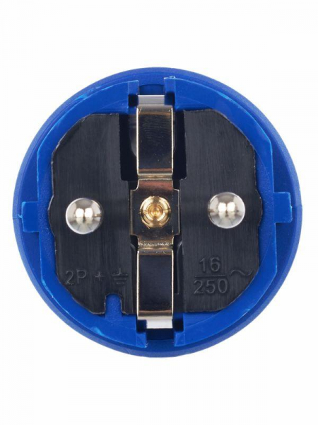 Вилка прямая ОМЕГА ВБп3-1-0м IP44 каучук син. IEK PKR01-016-2-K07 ТехноИмпульс