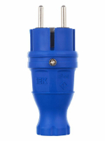 Вилка прямая ОМЕГА ВБп3-1-0м IP44 каучук син. IEK PKR01-016-2-K07 ТехноИмпульс