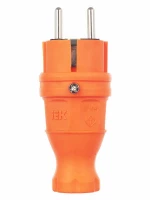 Вилка прямая ОМЕГА ВБп3-1-0м IP44 каучук оранж. IEK PKR01-016-2-K09 ТехноИмпульс