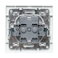 Розетка 1-м СП Минск 16А IP44 с заземл. защ. шторки с крышкой бел. EKF ERR16-029-100-44 ТехноИмпульс
