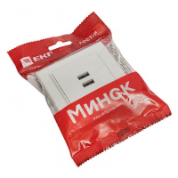 Розетка USB 2-м СП Минск 2.1А бел. EKF ERR-2USB-100 ТехноИмпульс